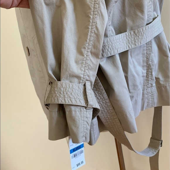 INC International Concepts XL women’s Belted Trench Coat jacket - Picture 8 of 16